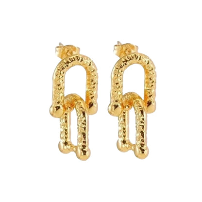 ONDRA EARRINGS | Irregular Steel Hoops 